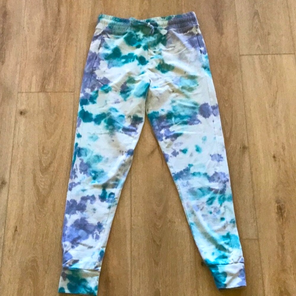 PINK Victoria's Secret Tie-Dye Joggers - Blue and Green and Purple Size Small